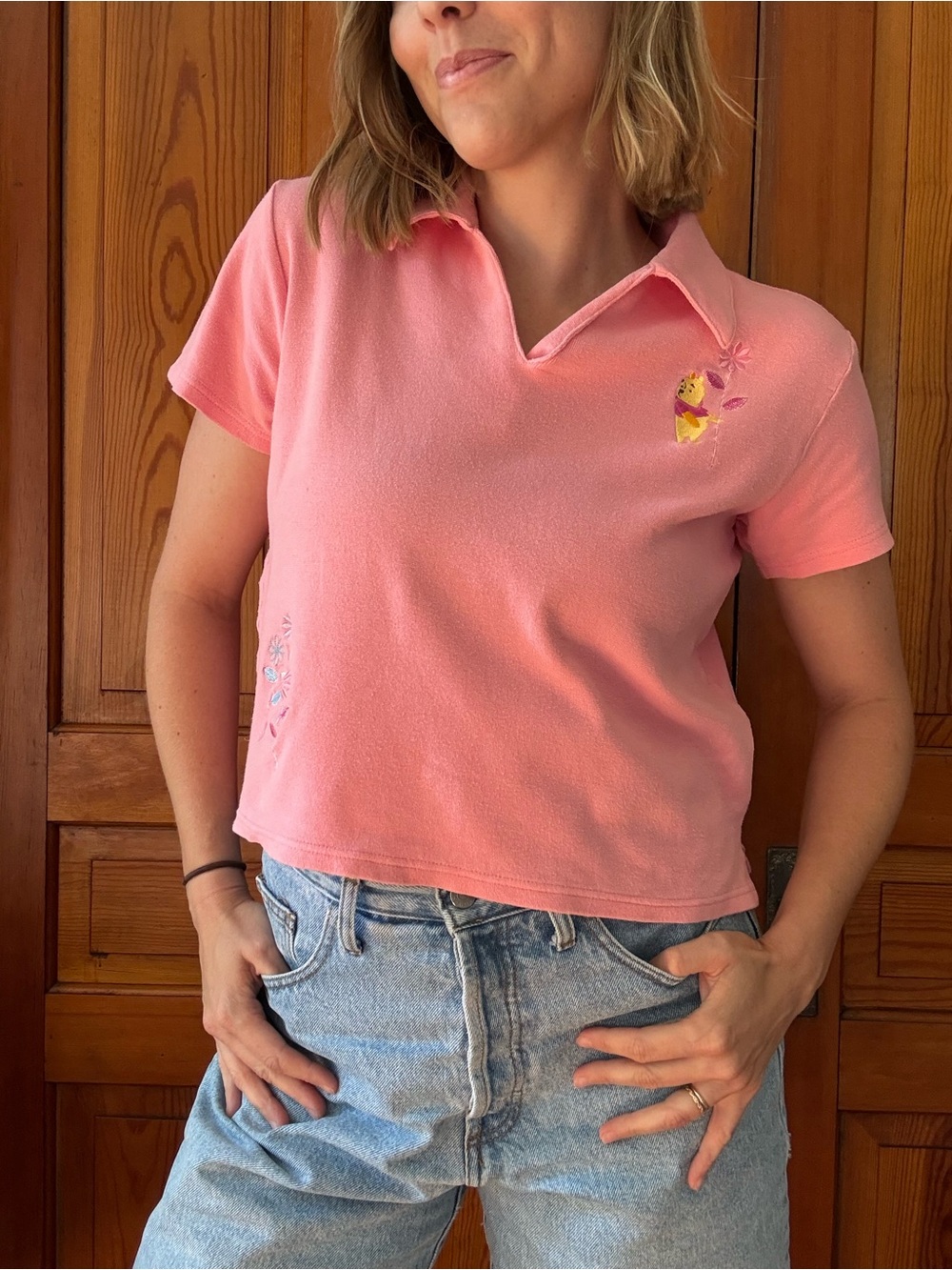 Y2K Winnie the Pooh Polo Disney Top